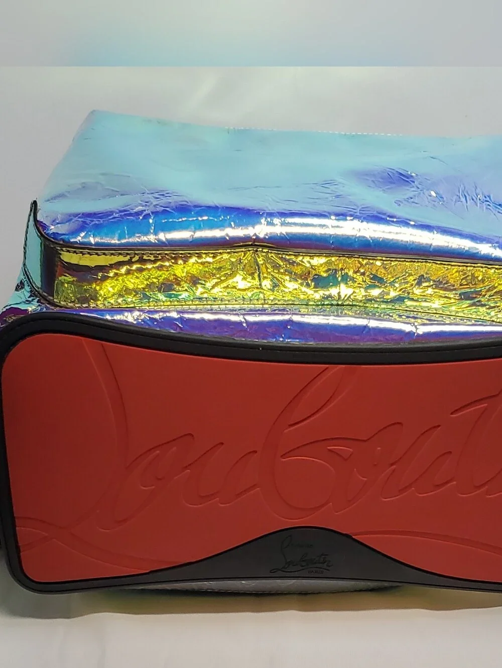 Authentic Christian Louboutin Iridescent Holographic Backpack